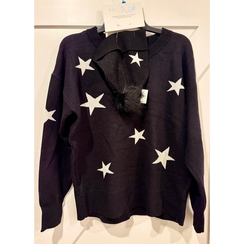 NWT Rachel Zoe sweater w/matching hat.